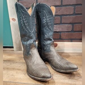 Vintage Nocona Lizard Cowboy Boots 10D